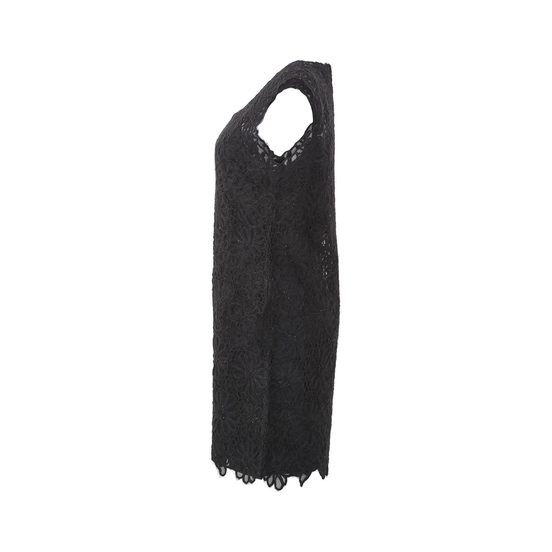 1990s Moschino Cheap & Chic Black Beaded Textured Slip Dress In Excellent Condition For Sale In London, GB