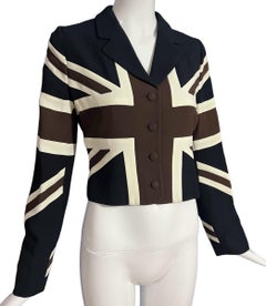 1990’s Moschino Cheap & Chic British Flag Cropped Jacket