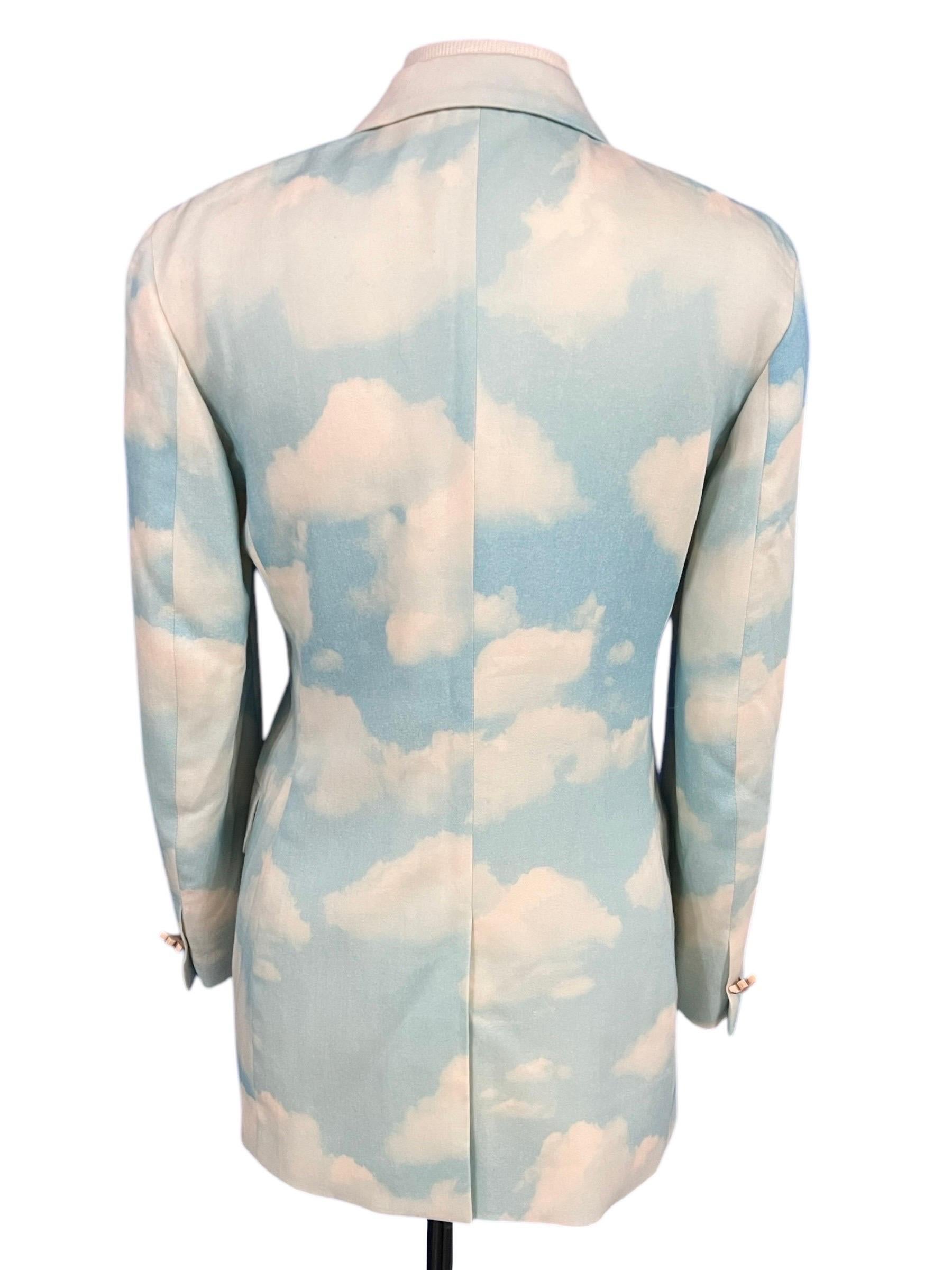 Women's 1990’s Moschino Cheap & Chic Cloud Sky Printed Blazer For Sale