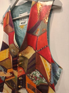 1990s Moschino Cheap & Chic multicoloured silk vest size 50