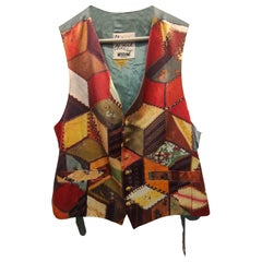 1990s Moschino Cheap & Chic multicoloured silk vest size 50