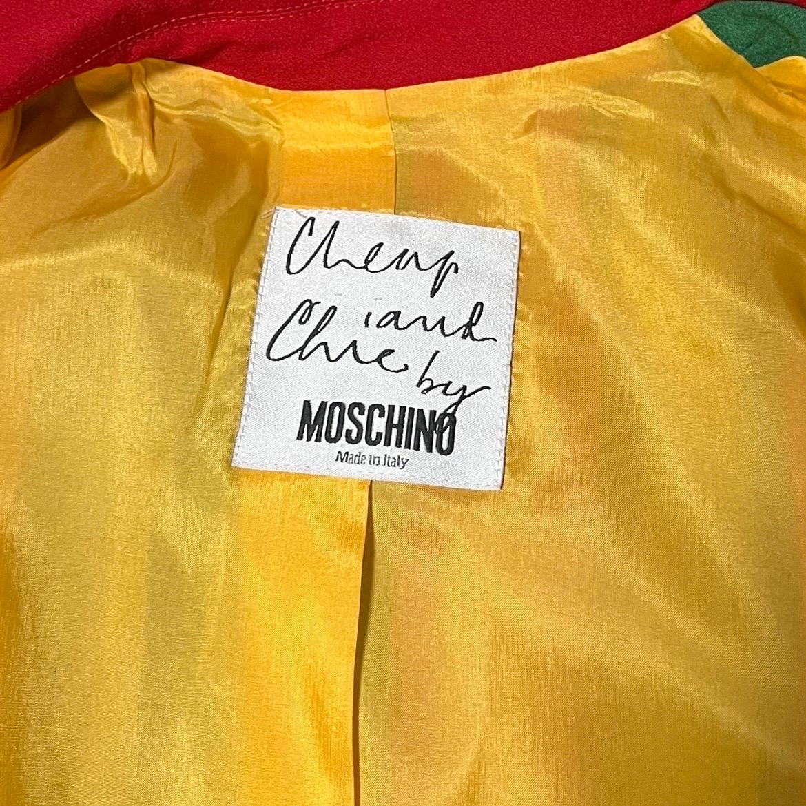 1990's Moschino Cheap & Chic Rainbow Car Wash Fringe Jacket The Nanny 8