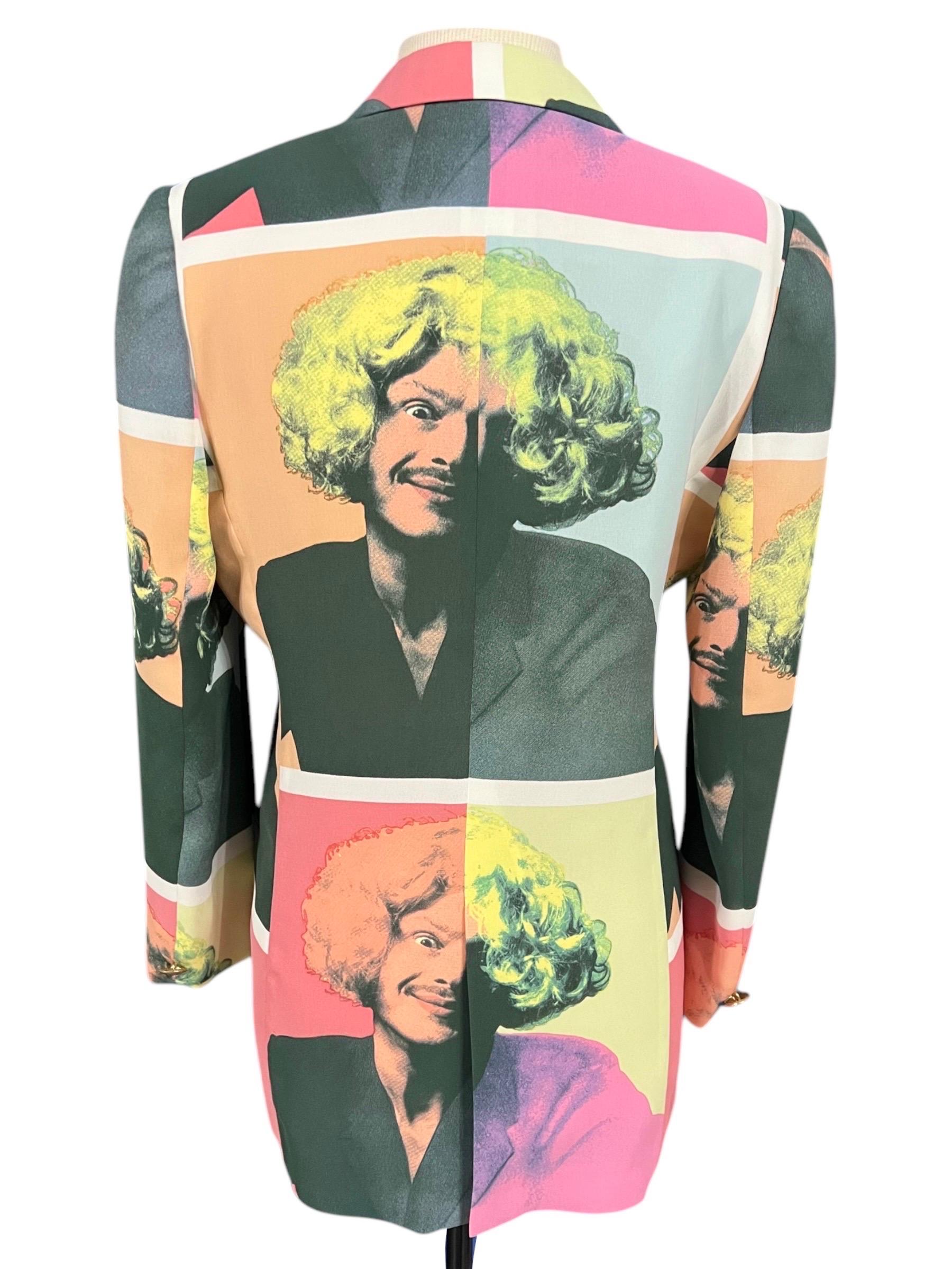 1990’s Moschino Cheap & Chic Vintage Pop Art Blazer For Sale 1