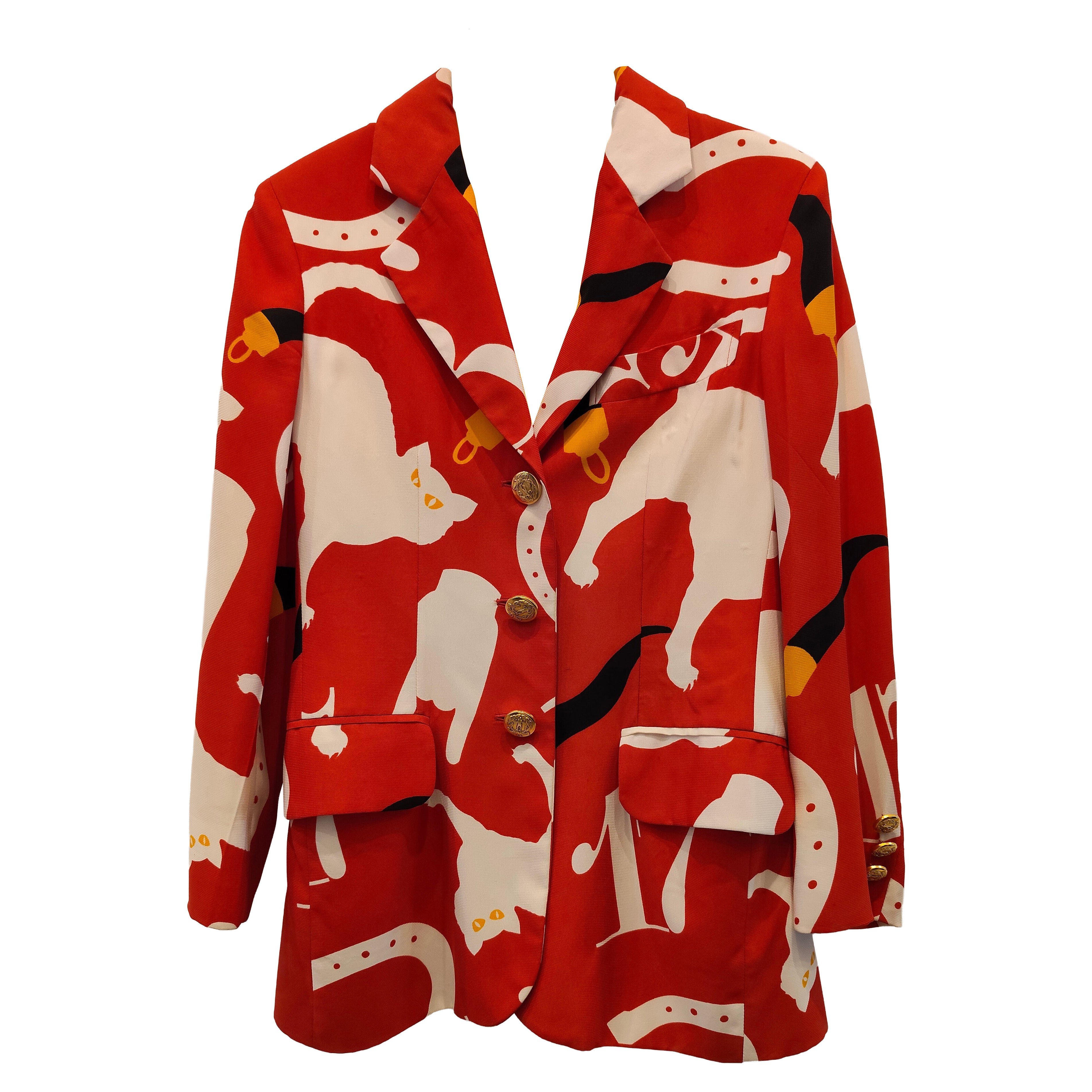 1990s Moschino Cheap & Chic vintage pop art rayon blazer in size 40