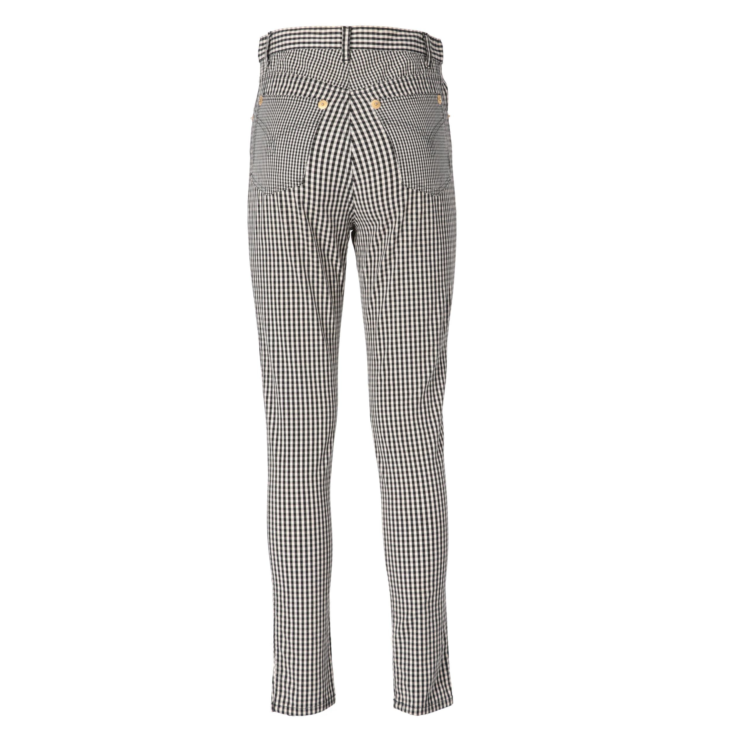 Gray 1990s Moschino Checked Trousers For Sale