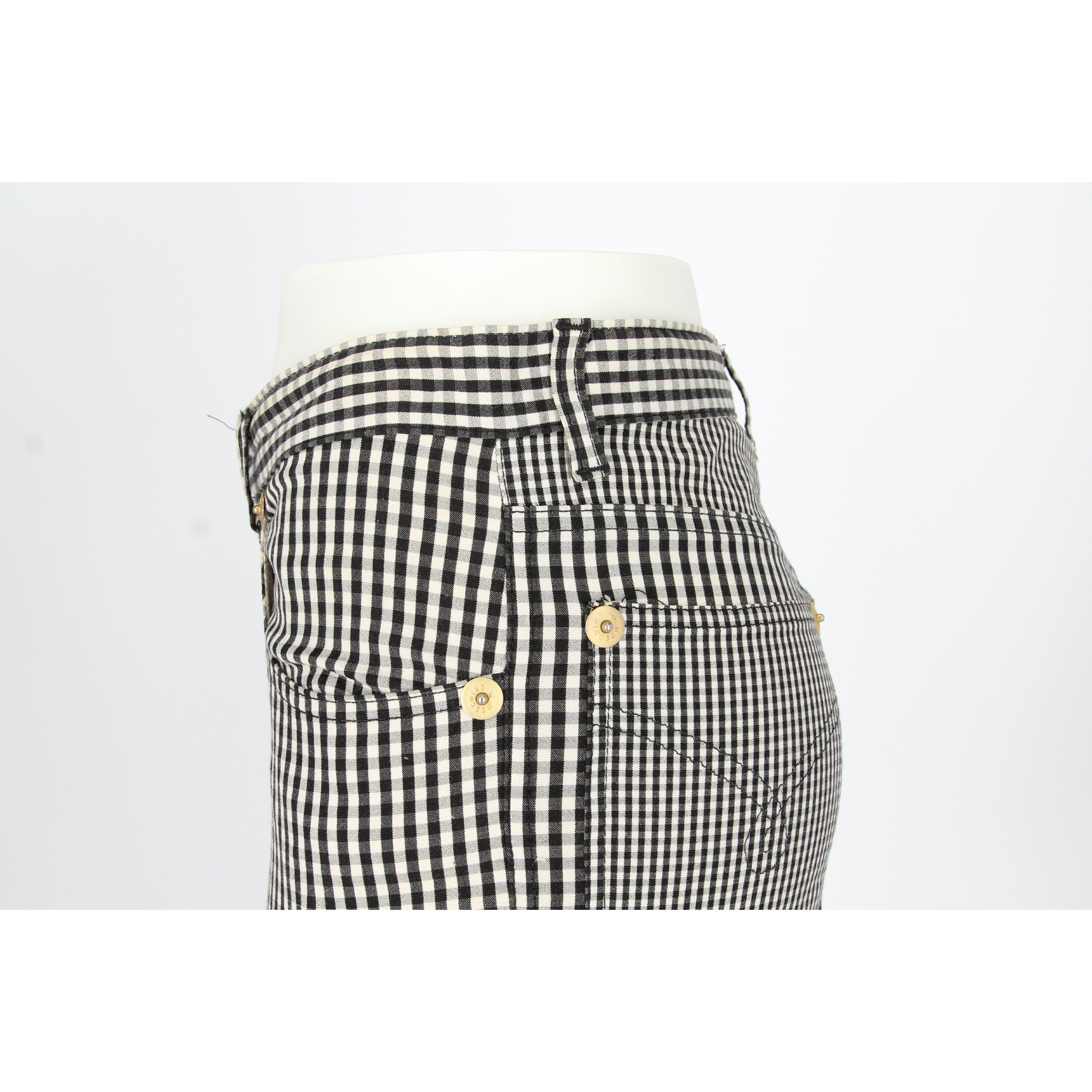 1990s Moschino Checked Trousers For Sale 1