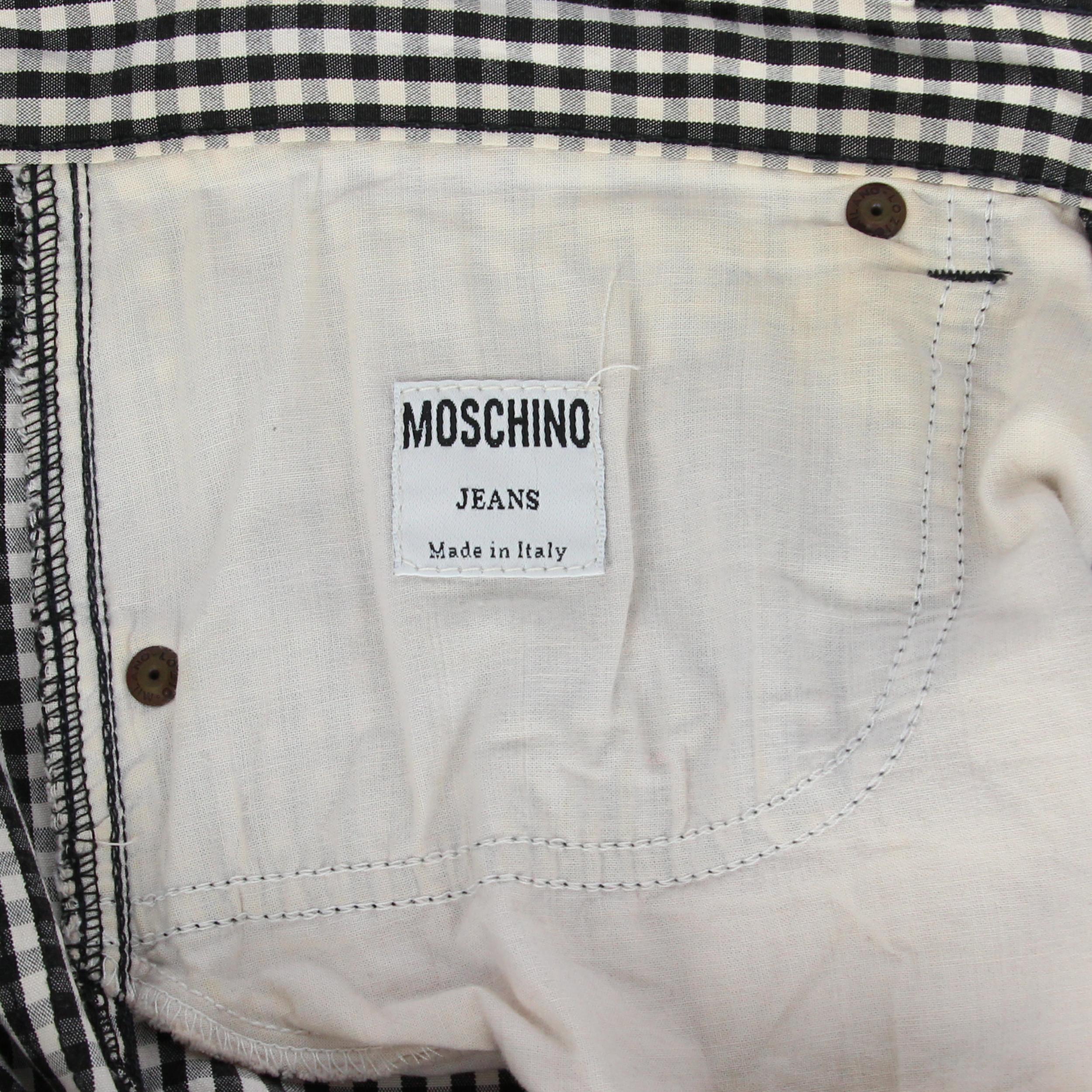1990s Moschino Checked Trousers For Sale 4