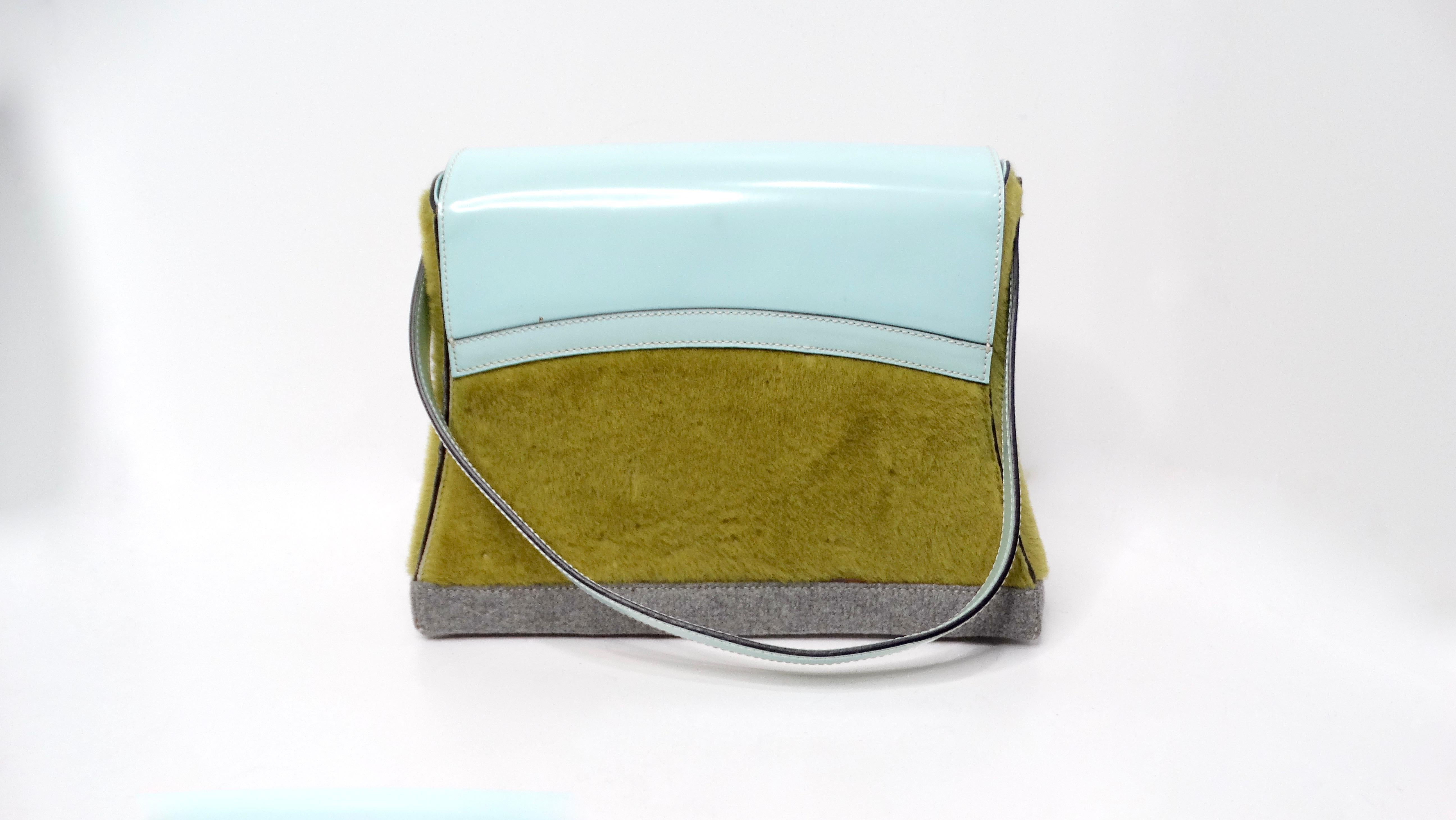 Women's 1990s Moschino Cloud Grass Car Novelty Structured Shoulder Bag