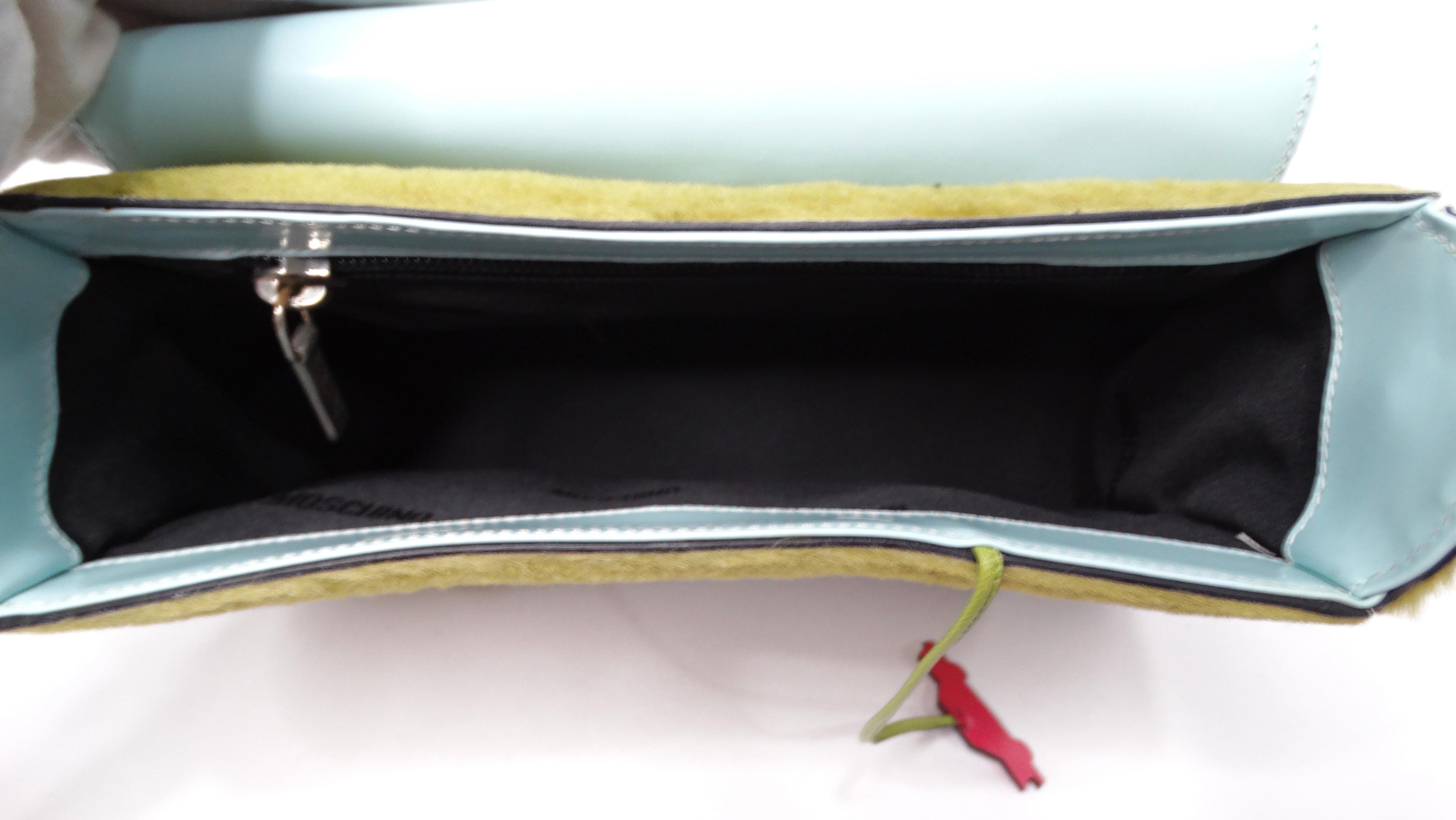 1990s Moschino Cloud Grass Car Novelty Structured Shoulder Bag 4