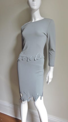 Moschino Couture Embroidered Words Top and Skirt