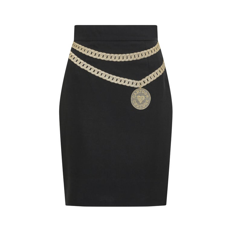 MOSCHINO 1990's crepe skirt