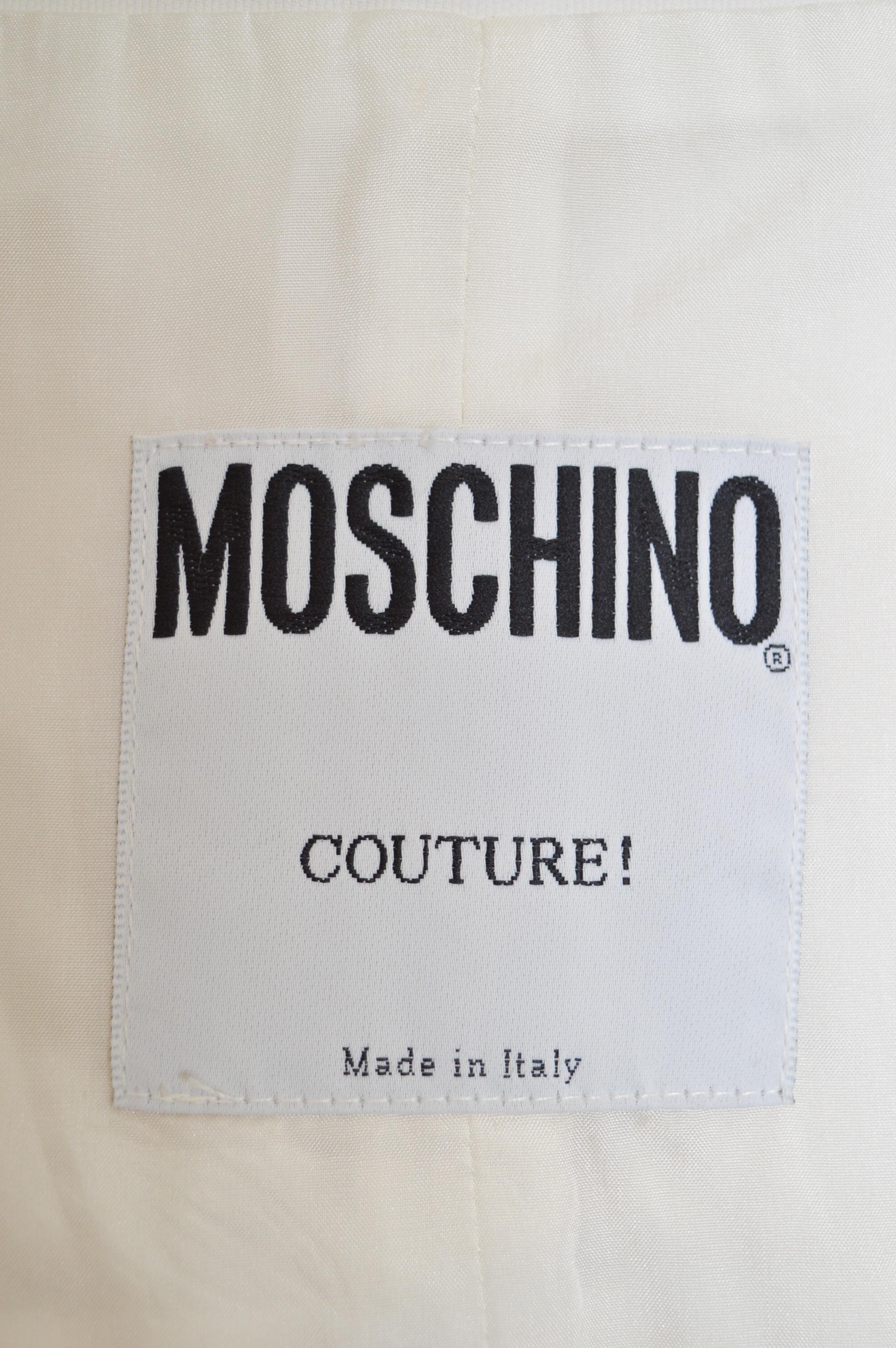 1990's Moschino Couture Play boy Bunny Novelty Tuxedo Corset Bustier & Cuffs Set 3