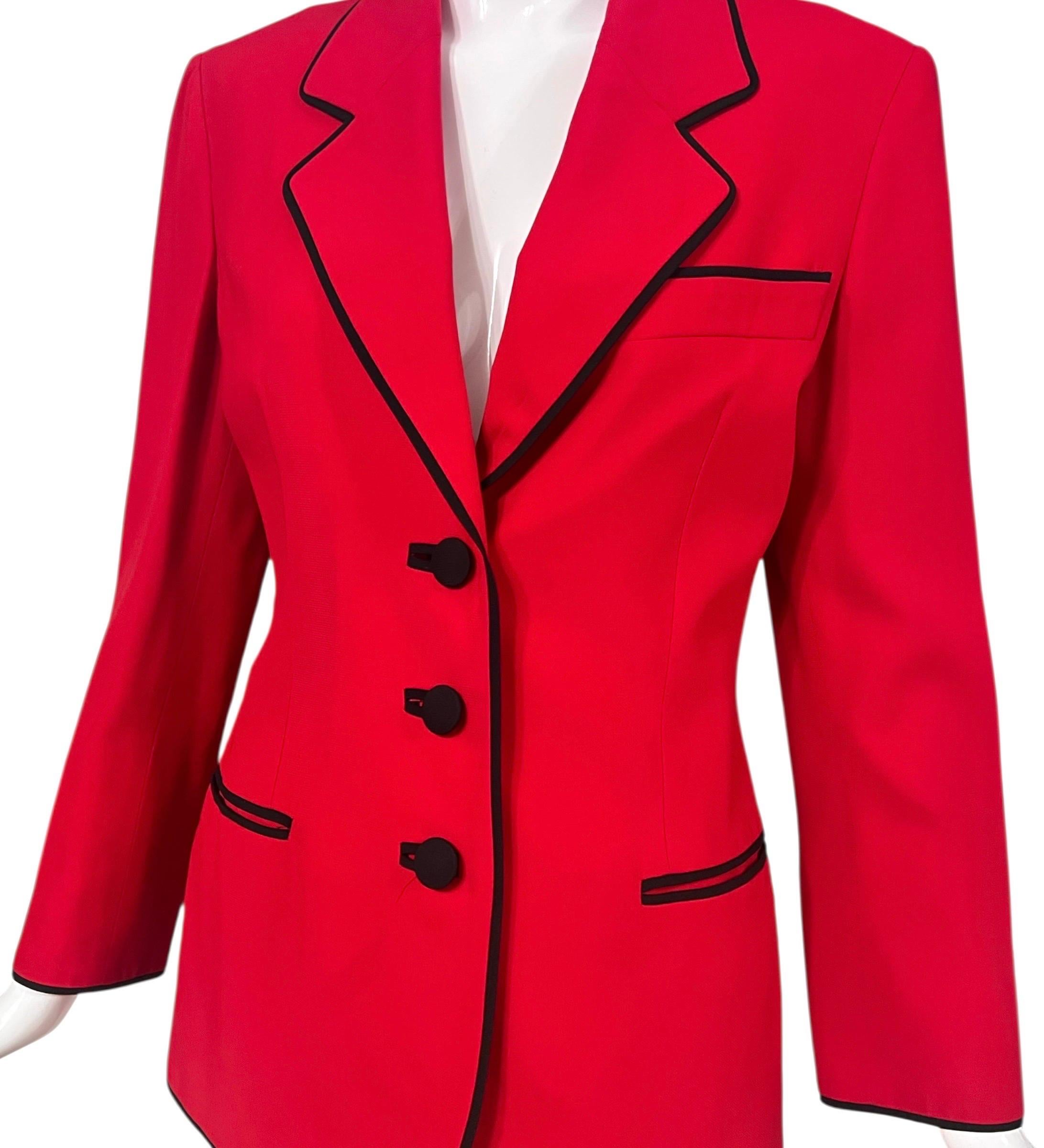 Abito Moschino Couture vintage anni '90 con gonna rossa e smile in vendita 1