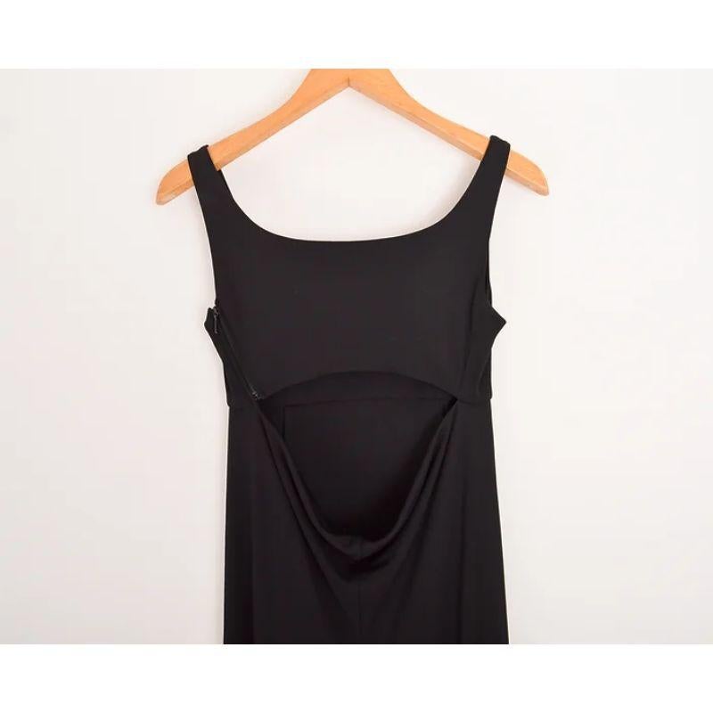 Women's 1990's Moschino Cruise Me Baby Backless All Black full length Cocktail Dress For Sale