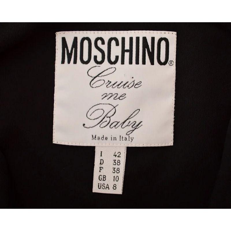 1990's Moschino Cruise Me Baby Backless All Black full length Cocktail Dress For Sale 1