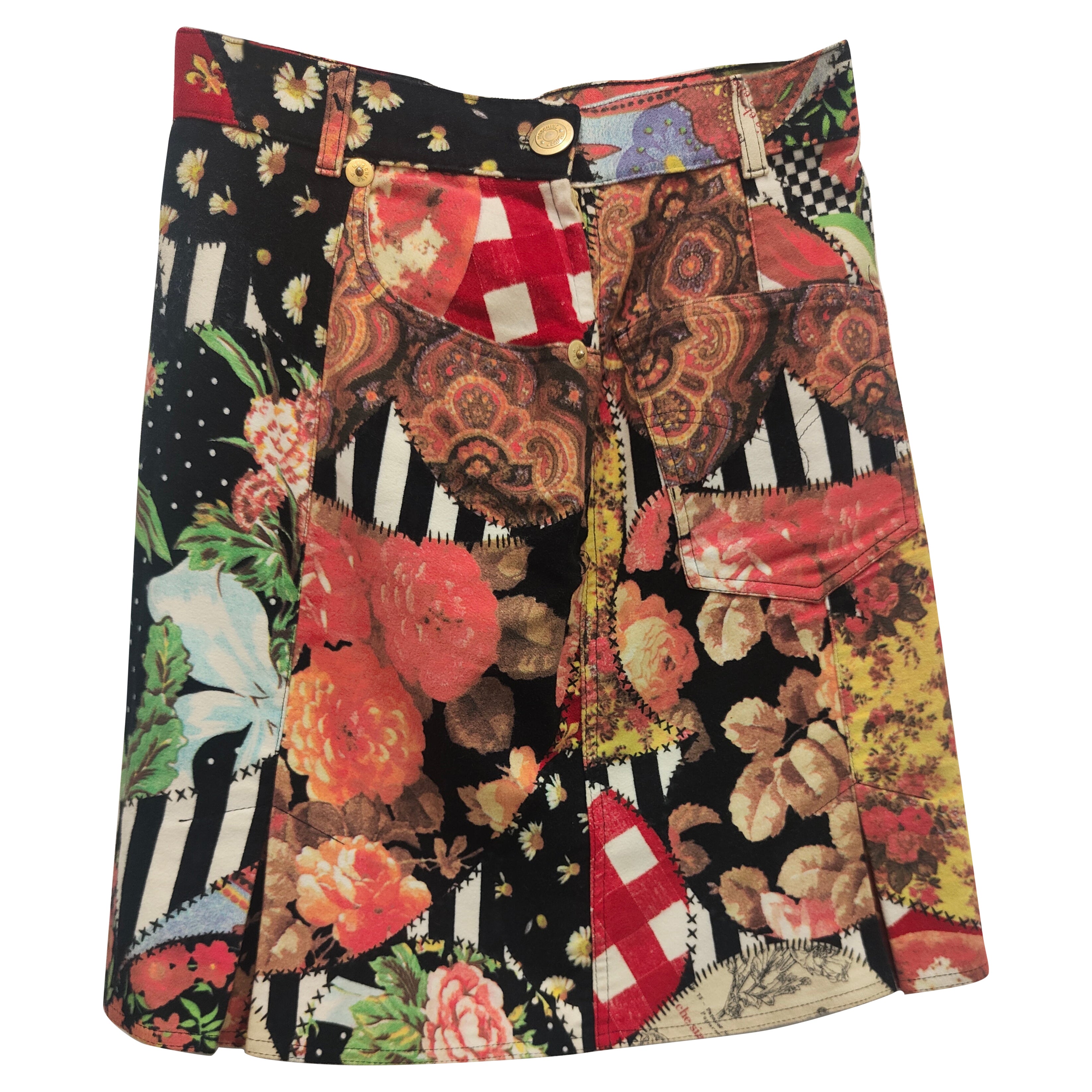 Gonna multicolore anni '90 di Moschino FashOn FashOff