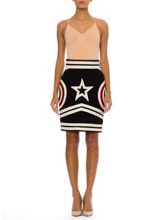 1990S MOSCHINO For Bergdorf Goodman Silk & Wool Skirt Suit