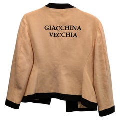 1990s Moschino "Giacchina vecchia" pink and black jacket size 40
