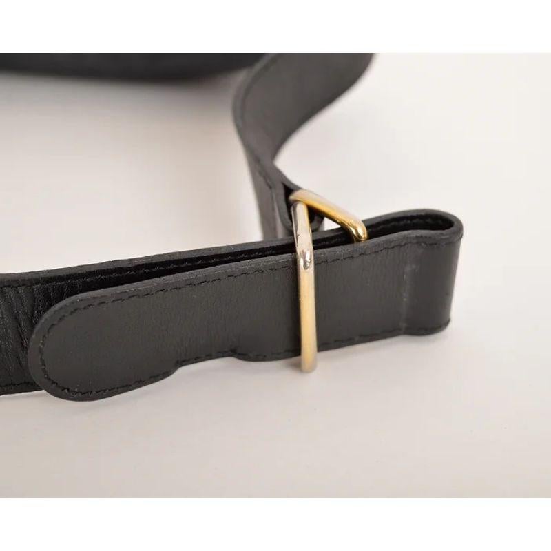 Noir 1990's Moschino Gold letter spell out Fanny Pack Black & Gold Bum Bag