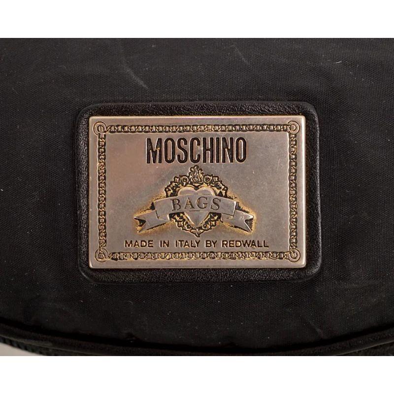 1990's Moschino Gold letter spell out Fanny Pack Black & Gold Bum Bag For Sale 1