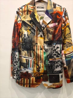 1990s Moschino jeans "Birth of Venus" rayon blazer size 44