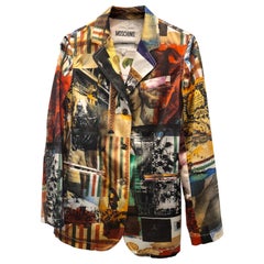 1990s Moschino jeans "Birth of Venus" rayon blazer size 44