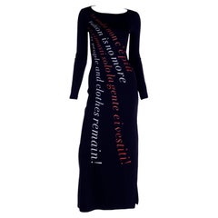 Vintage 1990s Moschino Jeans Black Maxi Dress Fashion Is No More Only People & Clothes