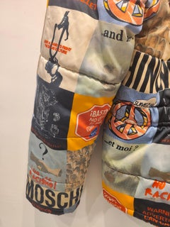 1990s Moschino jeans "No to Racism" Bomber Jacket size 42