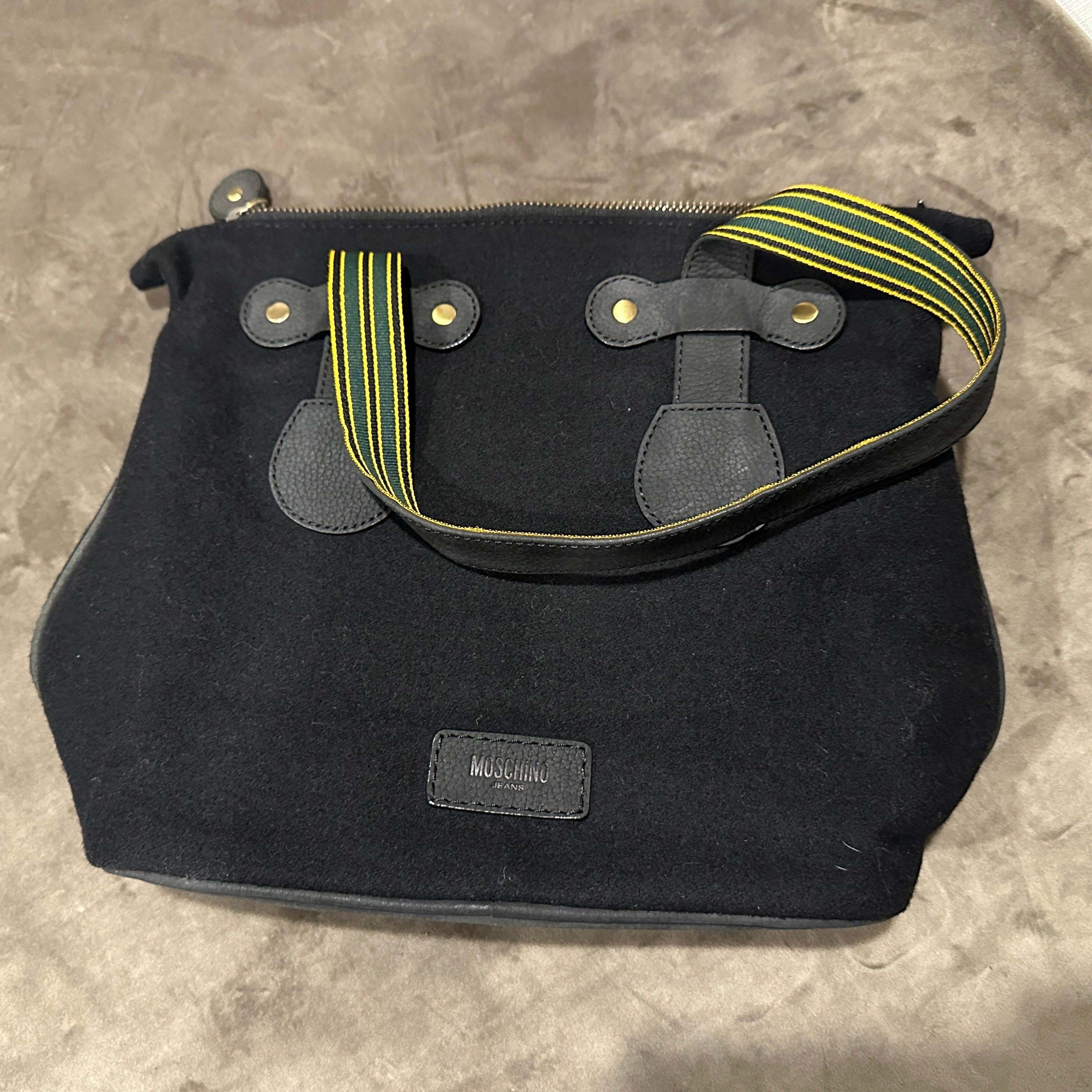 1990s Moschino Jeans Top Hande Bag by Franco Moschino For Sale 1