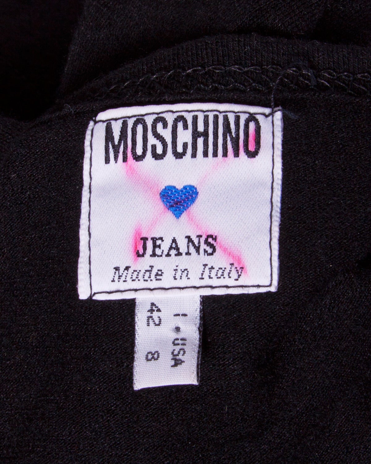 Vintage Moschino Jeans jersey knit shirt dress with a 