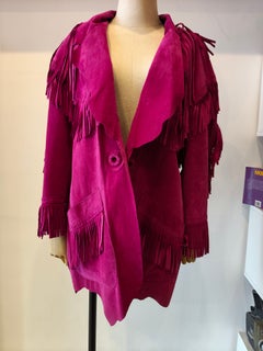 1990s Moschino Leather fringes jacket