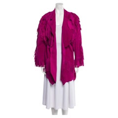 1990s Moschino Leather fringes jacket