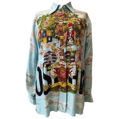 1990s Moschino "love the Animals" multicoloured shirt