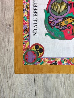 1990s Moschino "No to global warming" cotton scarf