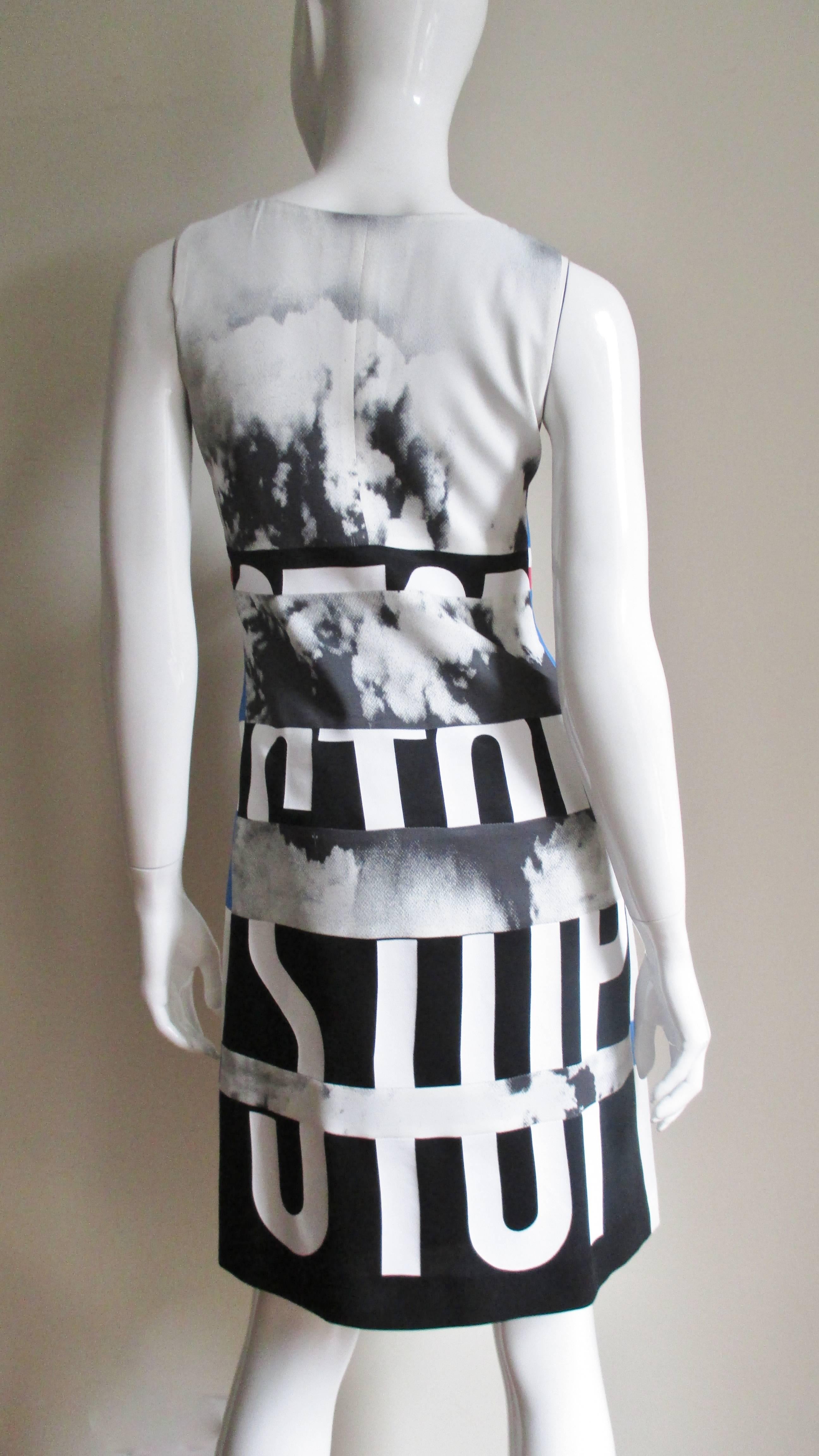 Women's Moschino Peace and Stop War Dress For Sale