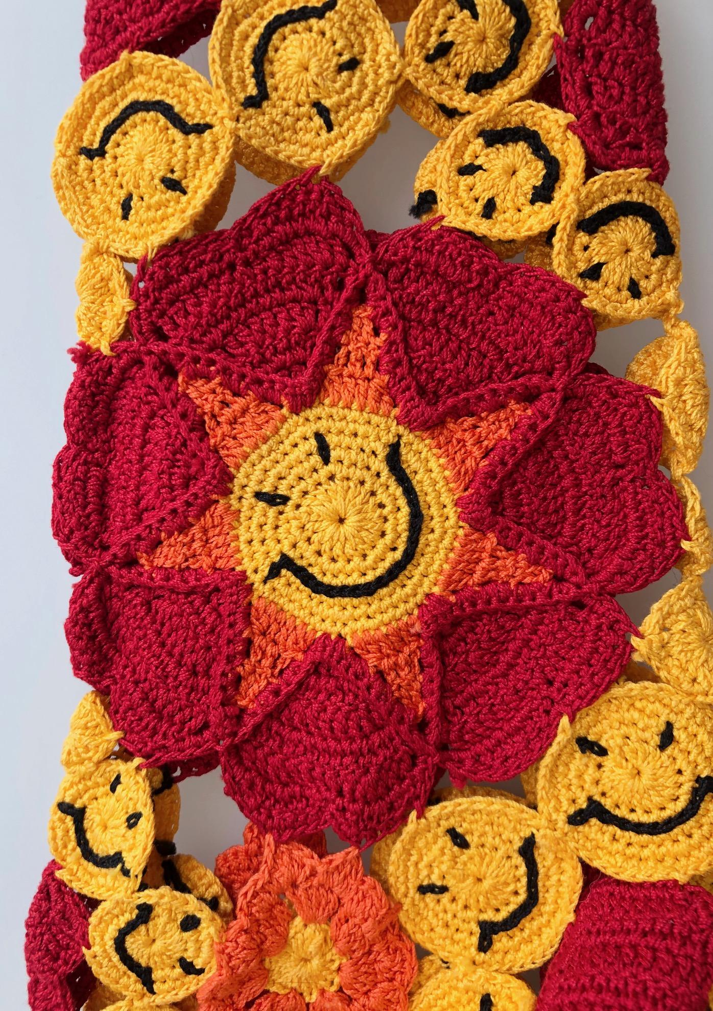 crochet smiley face