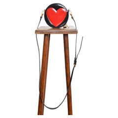 Mini Minaudière Circular Love Heart Rojo Moschino Años 90 - Bolso de mano