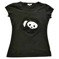 1990 Moschino - T-shirt panda à paillettes