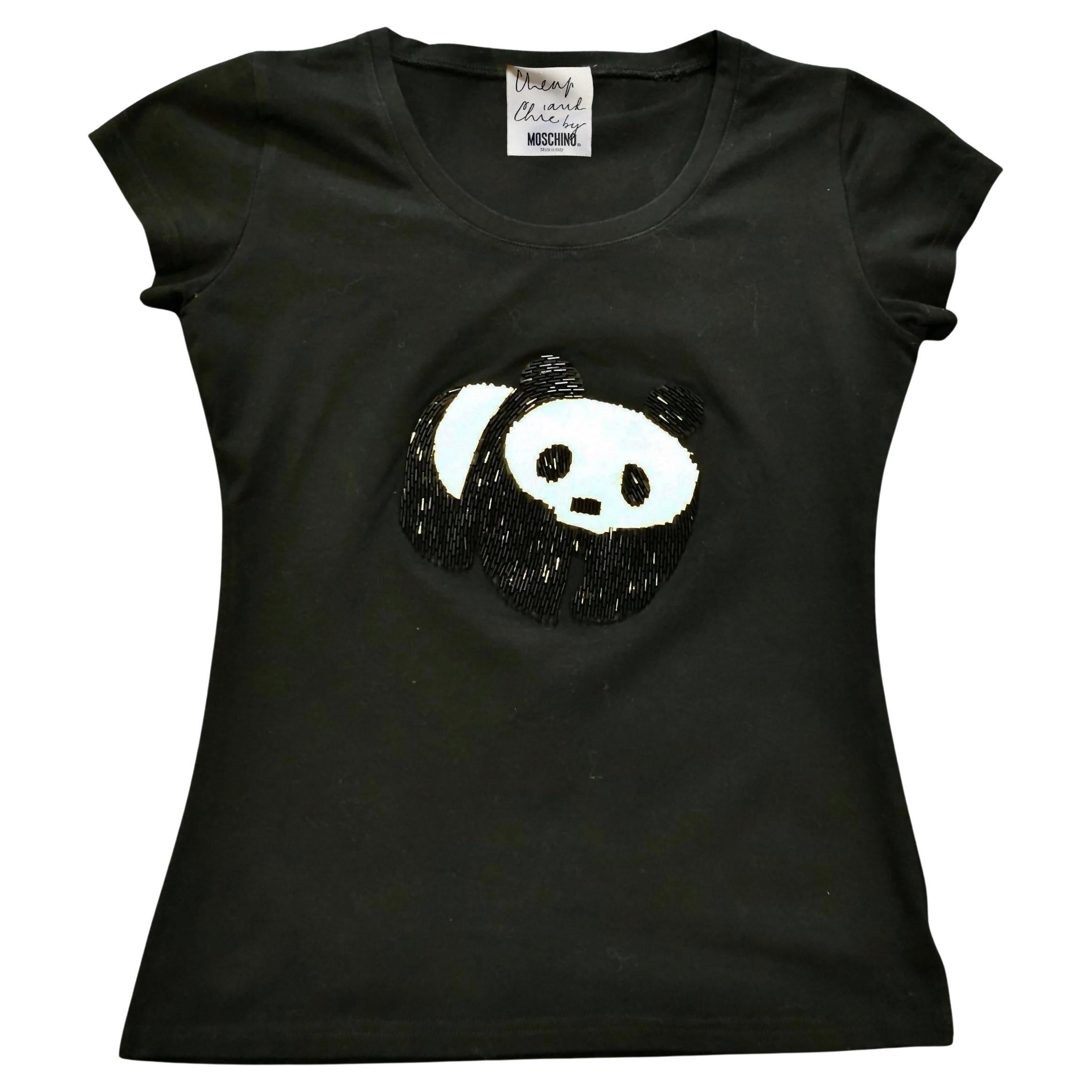 Camiseta Moschino Panda Lentejuelas 1990