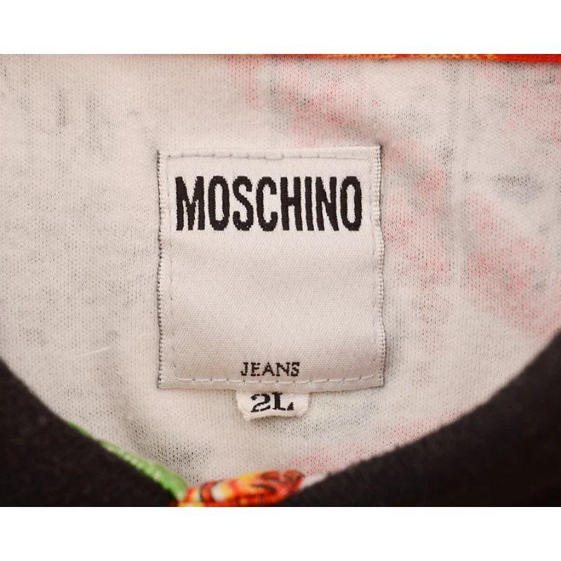 1990's Moschino Vintage Abstract Colourful Print Polo Shirt - Tee For Sale 1