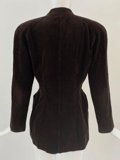 1990s Mugler Corduroy Blazer Brown