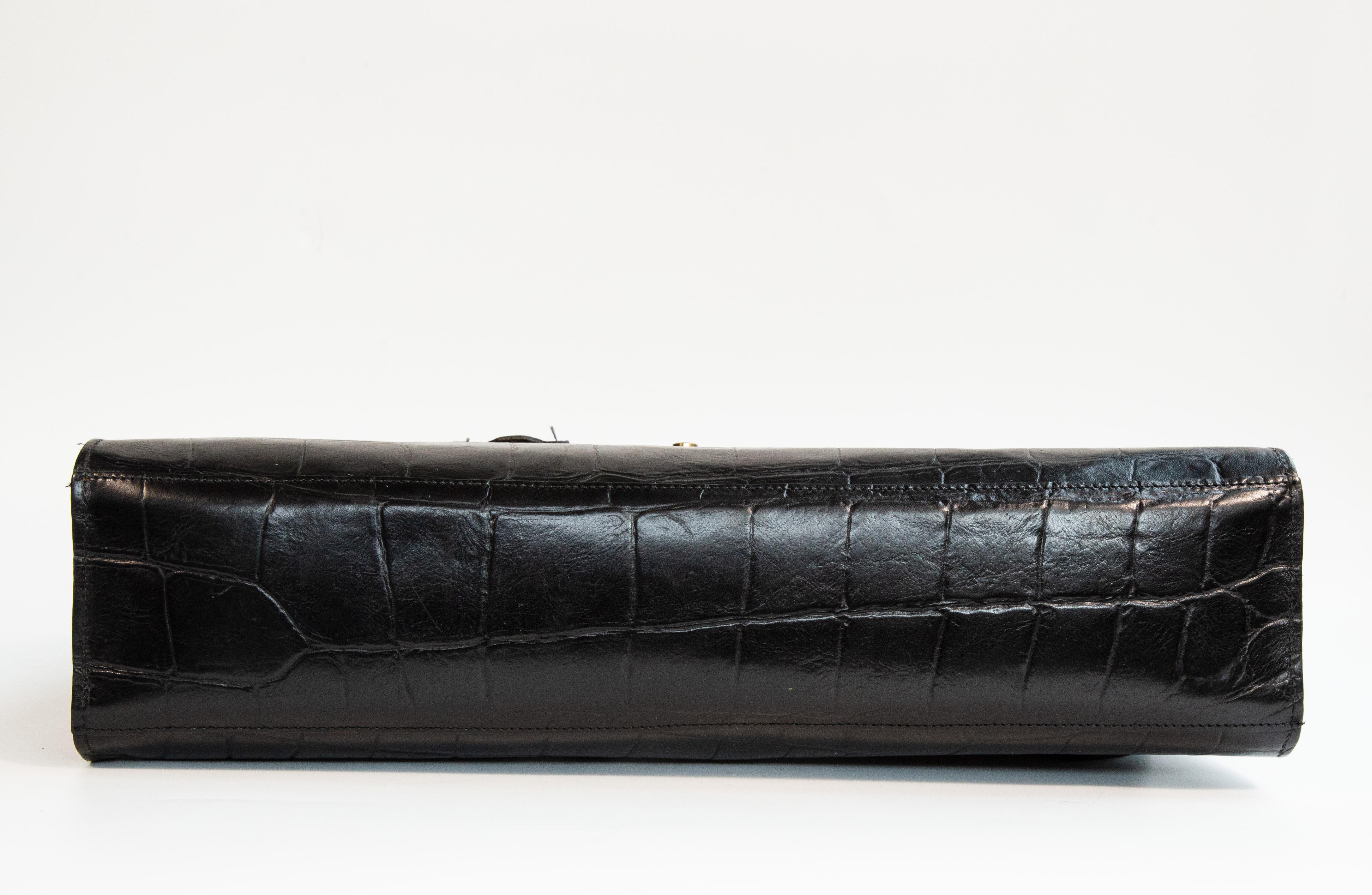 da uomo o donna Borsa per computer portatile Mulberry anni '90 in pelle nera Congo in vendita