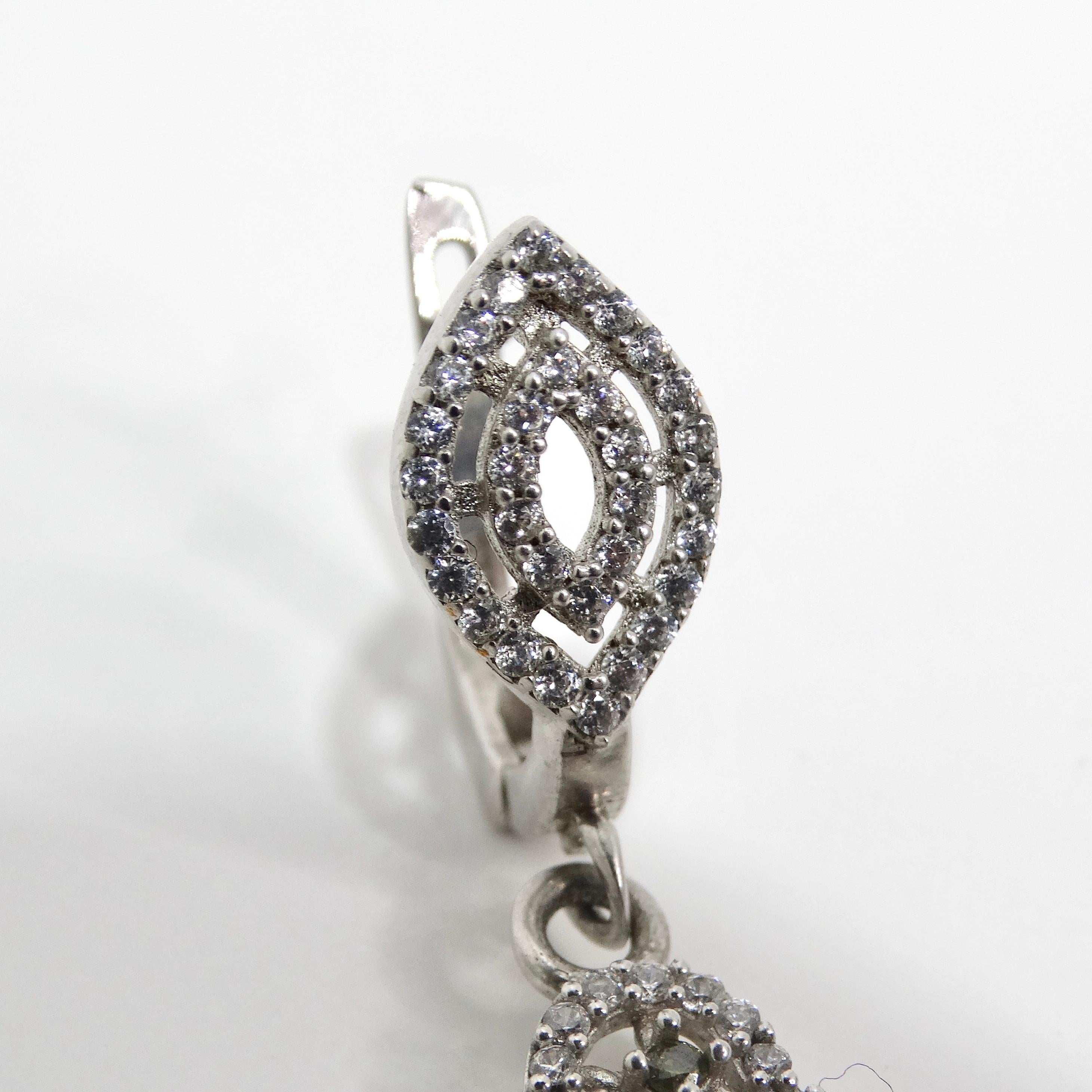 1990s Multicolor Swarovski Crystal Dangle Earrings For Sale 1
