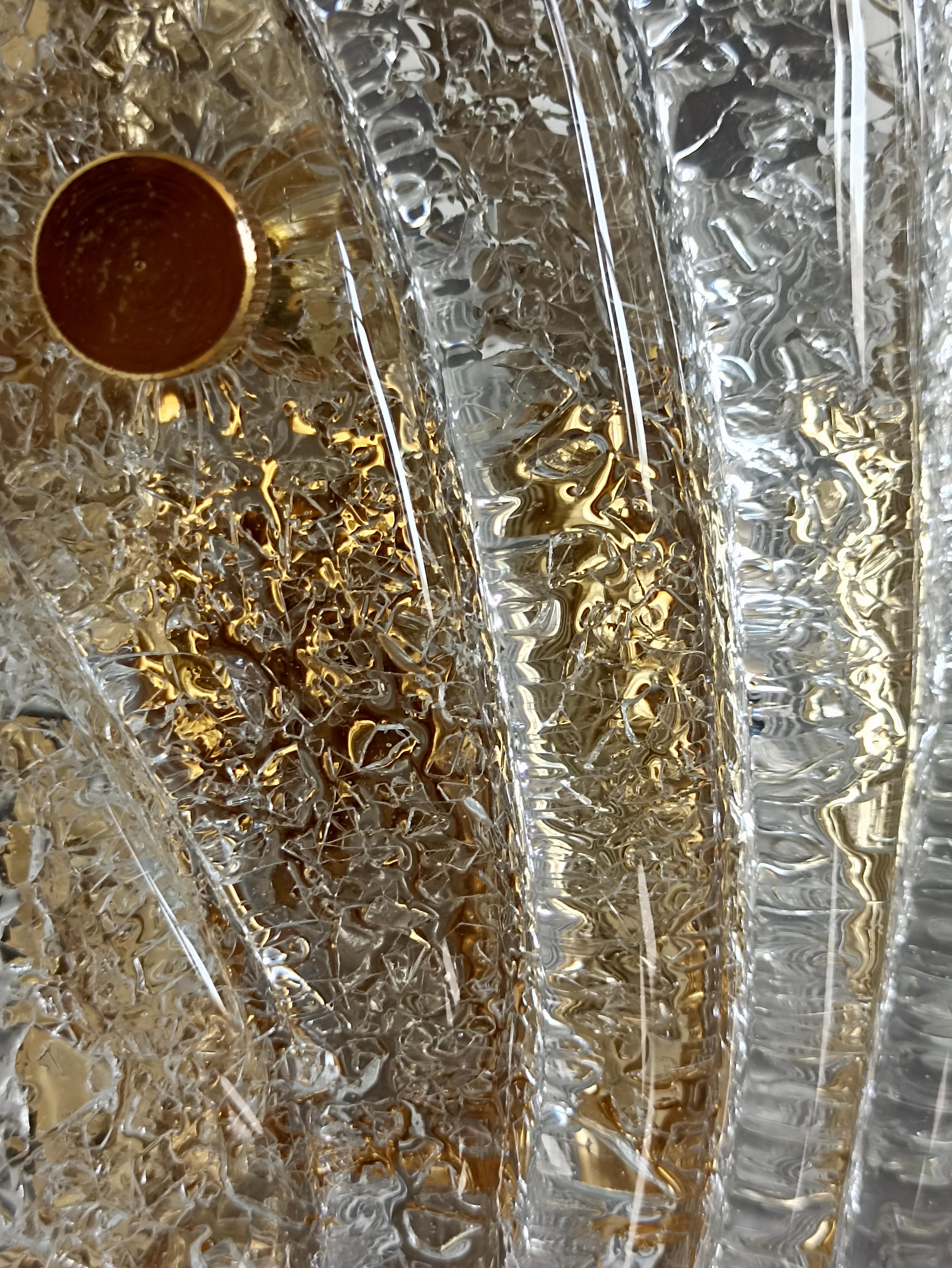 1990s Murano Art Glass Grit Single Wall Lamp in the Style of Barovier 7