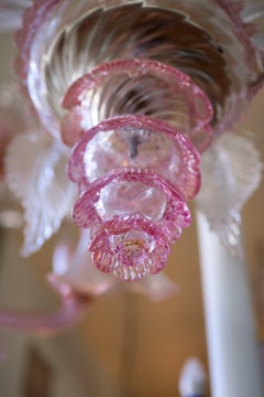 1990s Murano glass chandelier handcrafted by Italian artisans