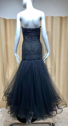 1980s  Murray Arbeid Strapless Tulle Gown