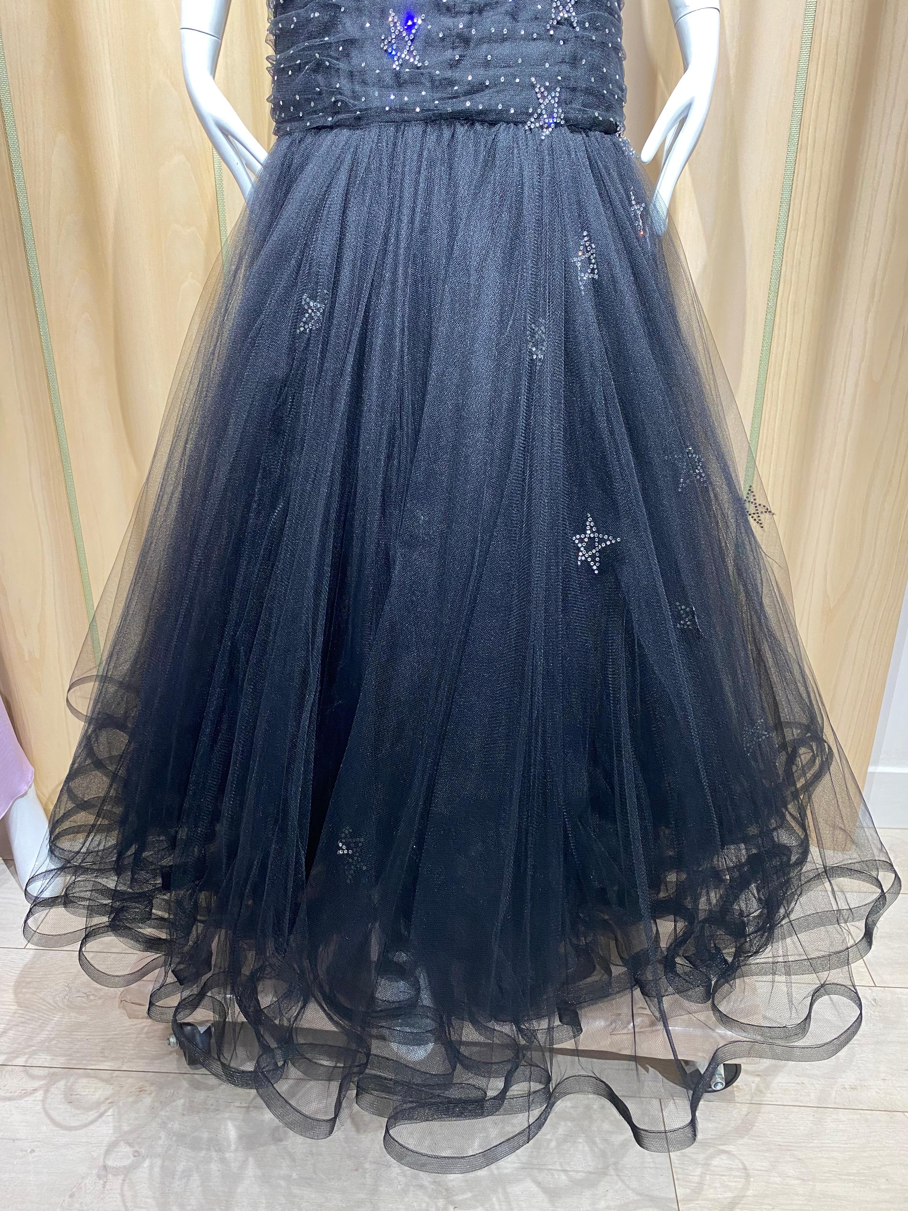 1990s Murray Arbeid Strapless Tulle Gown  For Sale 2