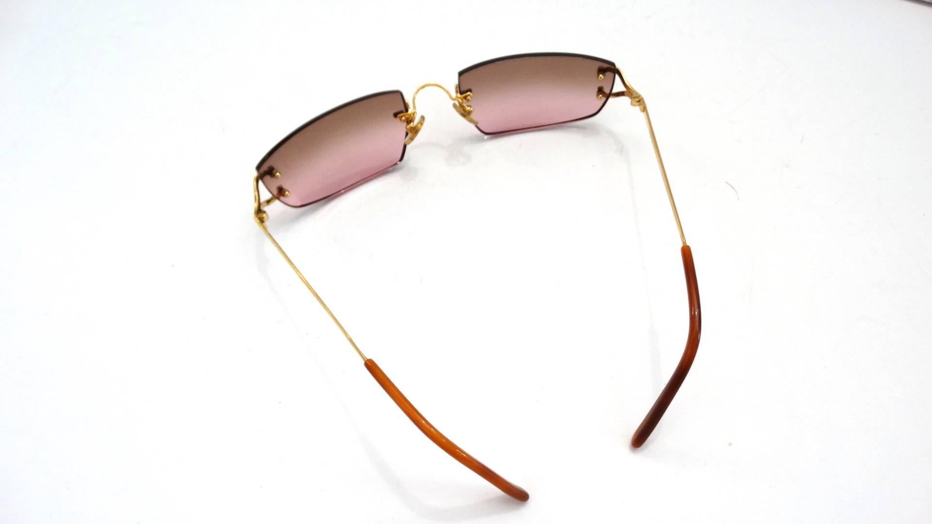 cartier rimless sunglasses