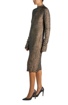1990S Narciso Rodrigo Black & Beige Hand Beaded Rayon Silk Gown
