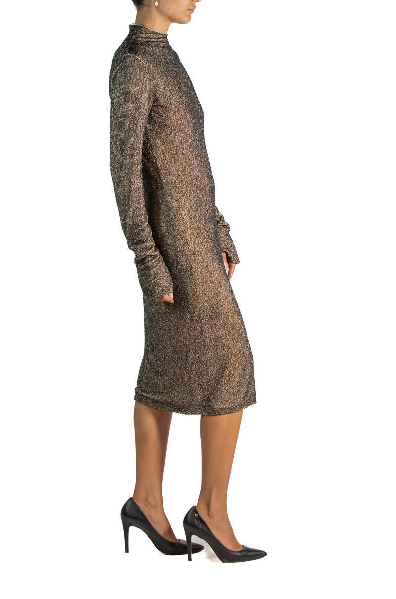 1990S Narciso Rodrigo Black & Beige Hand Beaded Rayon Silk Gown In Excellent Condition For Sale In New York, NY